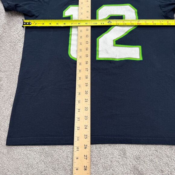 Team Apparel NFL Seattle Seahawks #12 Jersey T- Shirt Mens Medium Blue Fan Tee - Picture 11 of 13